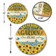 MeMate Personalized Garden Signs for Outdoor Decorative - Custom Name, Year Printed Wood Sign with Sunflower for Flower Garden Decor and Accessories - Wooden Outdoor Plaque for Garden