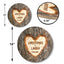 MeMate Custom Couple Name Anniversary Date Printed Wooden Sign Hanging Wall Decor - Personalized Signs for Couple - Tree Round Rustic Wood Plaque Accessories for Couples, Newlyweds, Valentines Day