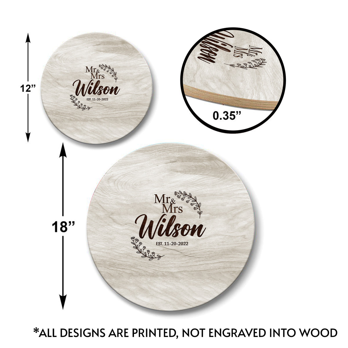 Memate Wedding Guestbook Alternative, Wedding Guest Books Personalized, Wooden Wedding Guess Book Sign Board for Signature, Custom Wedding Signs Name Date, Rustic Round Wooden Wedding Sign