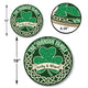 MeMate Personalized Wooden Name Signs for Family - Shamrock Round Printed Wood Sign - Lucky and Blessed Family Wall Hanging for Living Room, Table, Porch on St Patrick's Day