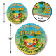 MeMate Custom Tiki Bar Sign – Personalized Wooden Name Sign for Backyard, Patio, Tiki Lounge, Beach Bar, Party Decors – Parrot Tropical Rustic Round Printed Wood Signs Wall Hanging Decorative