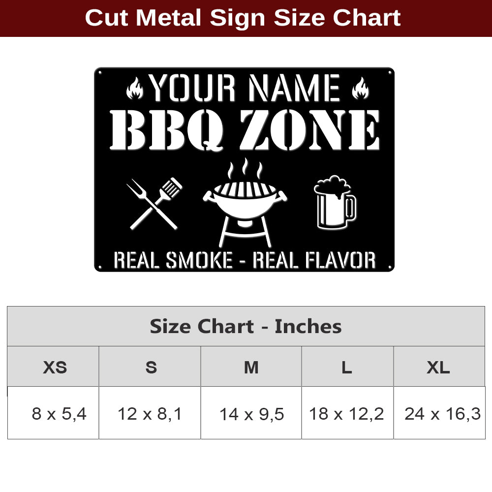 MeMate Metal BBQ Signs, Personalized Barbecue Metal Signs Kitchen Decor, Grill Sign to Personalize, Custom Name Outdoor Plaques, Rustic Decorations for Man Cave