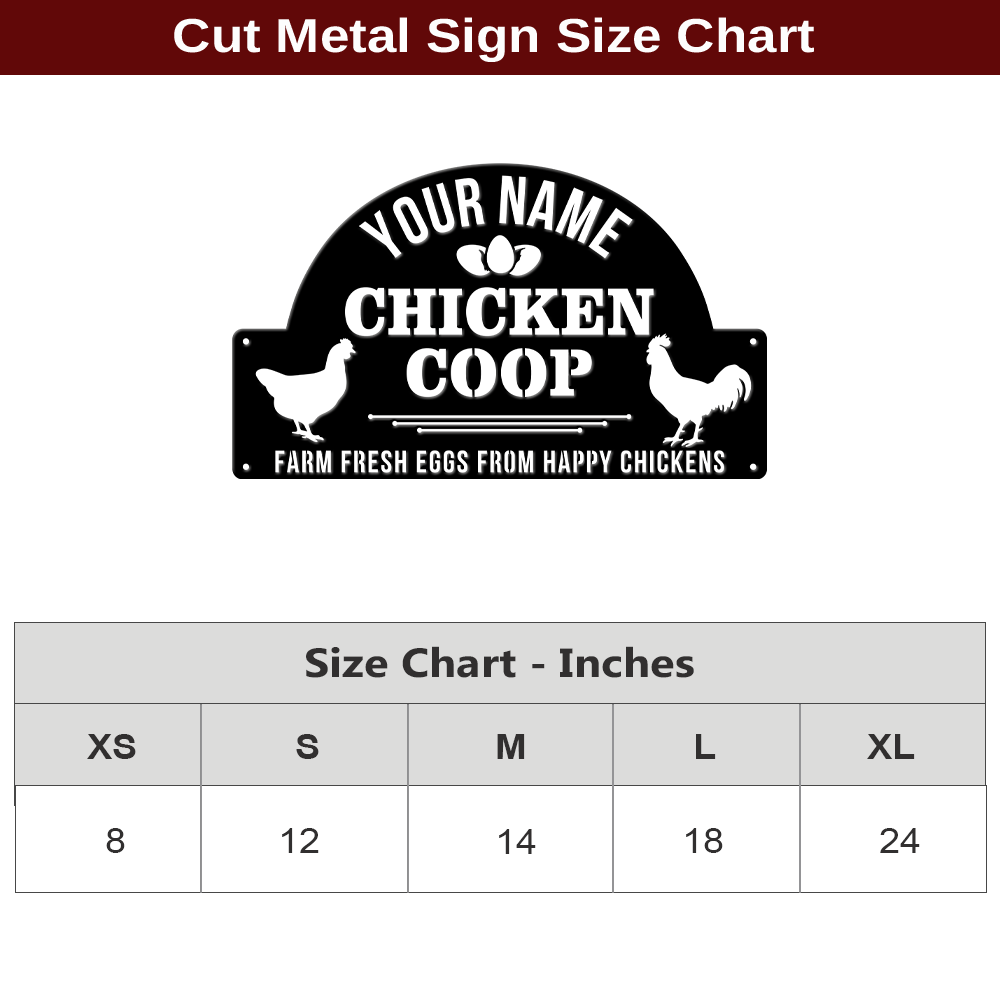 MeMate Chicken Coop Signs, Chicken Metal Sign, Hen House Outdoor Décor, Personalized Name Outdoor Sign, Housewarming Gift for Family Friend