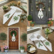 Lily Of The Valley Wreath Sash for Front Door, Embroidered Flowers Wreath Sash 54x5 Inch, Personalized Initial Monogram Sash Front Door Decor, Lily Of The Valley Bouquet Wreath Sashes