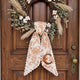 Fall Wreath Sash Bow Embroidered Initials, Personalized Monogram Wreath Sashes 54x5 in, Autumn Wreath Ribbon for Front Door, Garland Accessories, Farmhouse Door Wreath Decor, Pumpkins Monogram Sash