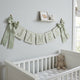 Custom Embroidered Baby Banner, Personalized Baby Name Banner, Scallopped Bow Name Banner, Baby Shower Decor, Pink Nursery Room Decorations, Nursery Garland for Newborn, Baby Shower Gifts Boys Girls