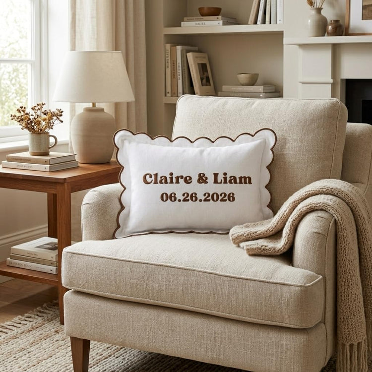Personalized Name Pillow Cover, Monogram Pillow Covers, Custom Embroidered Pillow Covers, Initials Pillowcase, Baby Pillows, Couch Bed Room Pillow Gifts for Kids Boy Girls, Nursery Decoration - Design 15 - Image 2