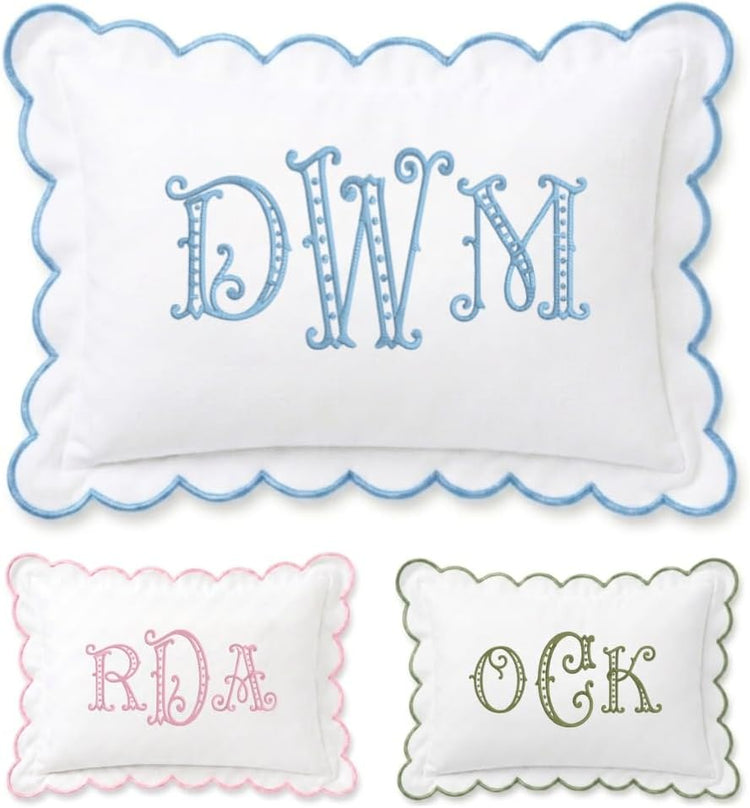 Monogram Pillow Covers, Personalized Name Pillow Cover, Custom Embroidered Pillow Covers, Initials Pillowcase, Baby Pillows, Couch Bed Room Pillow Gifts for Kids Boy Girls, Nursery Decoration - Design 20 - Image 1