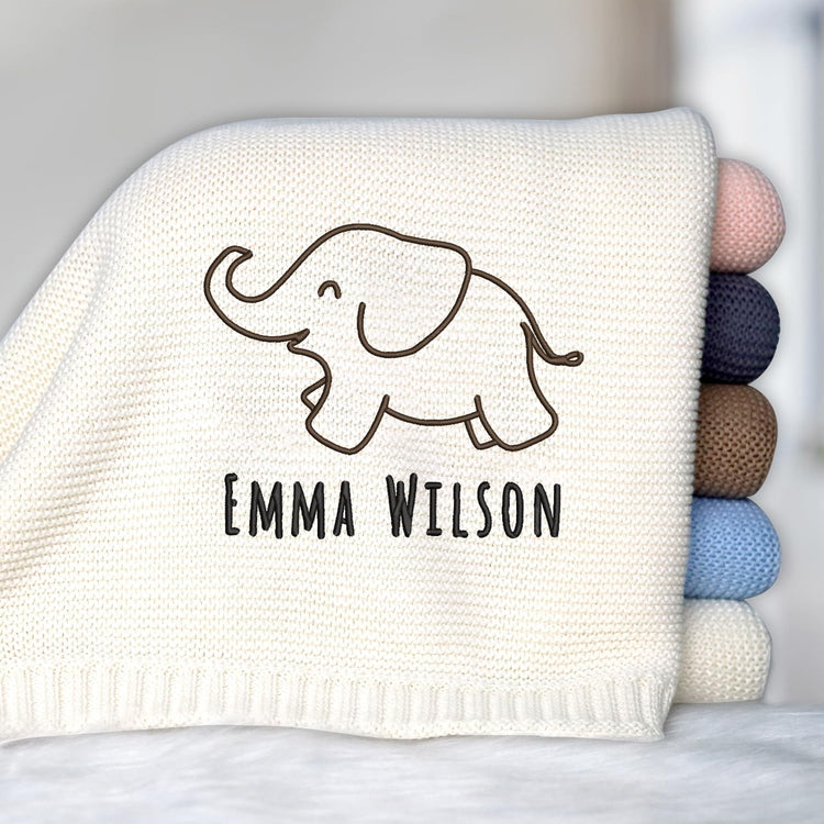 Personalized Embroidered Baby Blanket – Design 07 – image 1