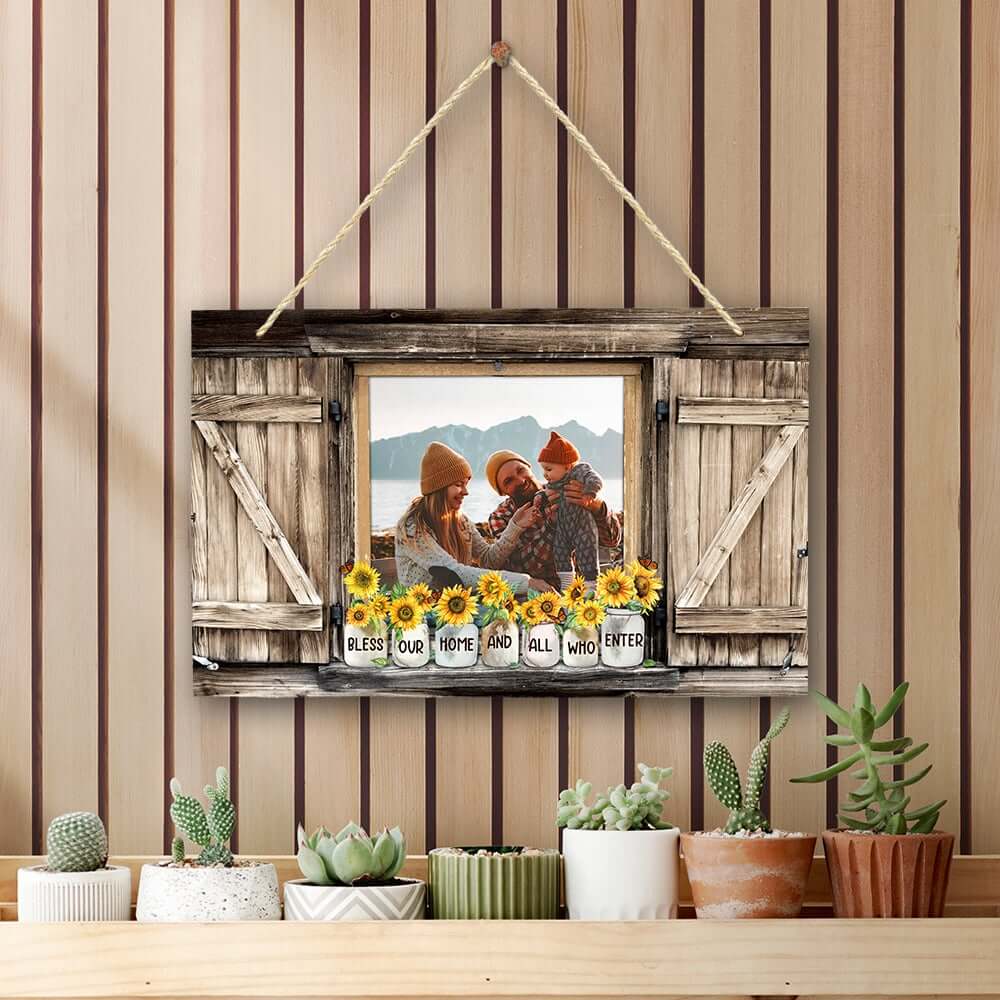 Bless Our Home And All Who Enter Pallet Sign