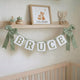 Embroidered Baby Banner, Personalized Baby Name Banner, Scallopped Bow Name Banner, Baby Shower Decor, Custom Pink Nursery Room Decorations, Nursery Garland for Newborn, Baby Shower Gifts Boys Girls