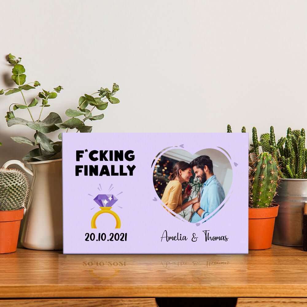 Finally Love Personalized Photo Desktop Plaque