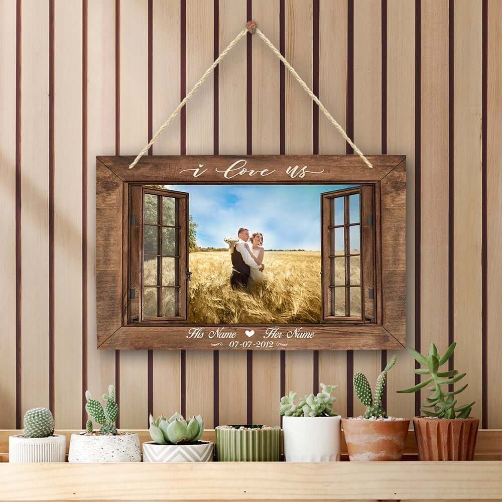 I Love Our Memories Personalized Wood Pallet Sign
