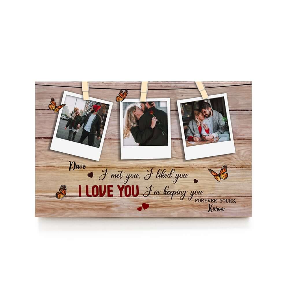 I Met You I Liked You I Love You Personalized Wood Pallet Sign