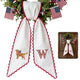 Patriotic Wreath Sash for Front Door, Golden Retriever with US Flag Door Wreath Decor, 54x5 in Personalized Initial Wreath Ribbon, Monogram Embroidered Sash for Holiday, 4th of July Wreath Sashes, Housewarming Gifts