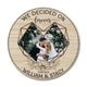 MeMate Personalized Photo, Name Wooden Couple Sign Hanging Wall Decor - We Decided on Forever Wedding Anniversary Sign