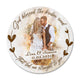 MeMate Personalized Couple Photo and Name Printed Wooden Sign Hanging Wall Decor - Custom Art Painting Round Rustic Wood Plaque Accessories for Couples Anniversary, Newlyweds, Valentines Day