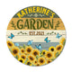 MeMate Personalized Garden Signs for Outdoor Decorative - Custom Name, Year Printed Wood Sign with Sunflower for Flower Garden Decor and Accessories - Wooden Outdoor Plaque for Garden
