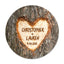 MeMate Custom Couple Name Anniversary Date Printed Wooden Sign Hanging Wall Decor - Personalized Signs for Couple - Tree Round Rustic Wood Plaque Accessories for Couples, Newlyweds, Valentines Day