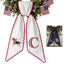 Beagle with US Flag Wreath Sash for Front Door, Personalized Initial Name Wreath Sash, Patriotic Wreath Sash, Monogramed Embroidered Ribbon with Adjustable Bow Knot Farmhouse Door Wreath Decor, 4th July Gift for Family Friends