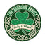 MeMate Personalized Wooden Name Signs for Family - Shamrock Round Printed Wood Sign - Lucky and Blessed Family Wall Hanging for Living Room, Table, Porch on St Patrick's Day