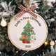 MeMate EMBROIDERED Christmas Baby Ornaments, DIY First Christmas Ornament, Personalized Christmas Ornament, Hand Made Ornament with BOW, Personalized Baby Ornament 2024, Christmas Tree Décor, New Baby Gift