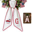 Patriotic Wreath Sash for Front Door, Red Truck US Flag Door Wreath Decor, 54x5 in Personalized Initial Wreath Ribbon, Monogram Embroidered Sash for Holiday, 4th of July Wreath Sashes, Housewarming Gifts