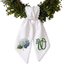 Embroidered Hydrangea Monogram Wreath Sash for Front Door, Flowers Personalized Initial Name, Monogramed Embroidered Ribbon with Adjustable Bow Knot Farmhouse Door Wreath Decor, Gift for Family Friends