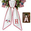 Patriotic Wreath Sash for Front Door, US Flag With Bow Door Wreath Decor, 54x5 in Personalized Initial Wreath Ribbon, Monogram Embroidered Sash for Holiday, 4th of July Wreath Sashes, Housewarming Gifts