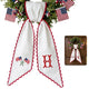 Patriotic Wreath Sash for Front Door, US Flag With Bow Door Wreath Decor, 54x5 in Personalized Initial Wreath Ribbon, Monogram Embroidered Sash for Holiday, 4th of July Wreath Sashes, Housewarming Gifts