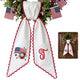 Patriotic Wreath Sash for Front Door, Red White Blue Flowers US Flag Door Wreath Decor, 54x5 in Personalized Initial Wreath Ribbon, Monogram Embroidered Sash for Holiday, 4th of July Wreath Sashes, Housewarming Gifts