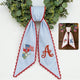 US Flag WithFlowers Patriotic Wreath Sash 54x5 Inch, Wreath Sash for Front Door, Personalized Embroidered Monogram Sash, Independence Day Front Door Decor, America Flag with Bow Wreath Sashes