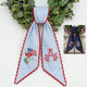 US Flag With Flowers Wreath Sash for Front Door, Patriotic Wreath Sash 54x5 Inch, Personalized Embroidered Monogram Sash, Independence Day Front Door Decor, America Flag with Bow Wreath Sashes