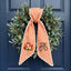 Embroidered Fall Wreath Sash Bow with Initials, Personalized Monogram Wreath Sashes 54x5 in, Mushroom Wreath Ribbon for Front Door, Garland Accessories, Autumn Farmhouse Door Wreath Decor