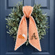 Fall Wreath Sash Bow Embroidered Initials, Personalized Monogram Wreath Sashes 54x5 in, Pumpkins Wreath Ribbon for Front Door, Garland Accessories, Autumn Farmhouse Door Wreath Decor