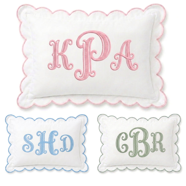 Monogram Pillow Covers, Personalized Initials Name Pillowcase, Embroidered Pillow Covers, Custom Monogrammed Baby Pillows, Nursery Decorations, Couch Bed Room Pillow Case, Gifts for Kids Boy Girls