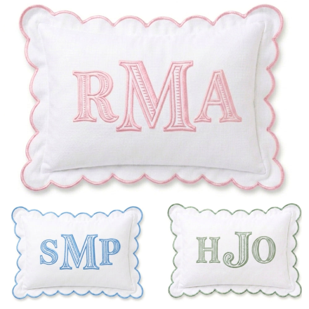 Monogram Pillow Covers, Custom Embroidered Initials Pillowcase, Personalized Pillow for Kids Boys Girls, Custom Text Embroidered Pillow Cover, Nursery Decor Cushion, Monogrammed Pillow, Baby Pillow