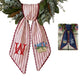 US Flag With Hydrangea Patriotic Wreath Sash 54x5 Inch, Wreath Sash for Front Door, Personalized Embroidered Monogram Sash, Independence Day Front Door Decor, America Flag with Bow Wreath Sashes