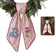 US Flag With Flowers Wreath Sash for Front Door, Patriotic Wreath Sash 54x5 Inch, Personalized Embroidered Monogram Sash, Independence Day Front Door Decor, America Flag with Bow Wreath Sashes