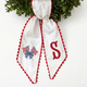 Personalized American Flag Bow Wreath Sash 54x5, Custom Monogram Embroidered American Flag with Bow, Monogram Door Bow, 4th of July Anniversary Decor