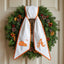 Fall Wreath Sash Bow Embroidered Initials, Personalized Monogram Wreath Sashes 54x5 in, Pumpkins Wreath Ribbon for Front Door, Garland Accessories, Autumn Farmhouse Door Wreath Decor