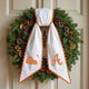 Fall Wreath Sash Bow Embroidered Initials, Personalized Monogram Wreath Sashes 54x5 in, Pumpkins Wreath Ribbon for Front Door, Garland Accessories, Autumn Farmhouse Door Wreath Decor