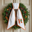 Fall Wreath Sash Bow Embroidered Initials, Personalized Monogram Wreath Sashes 54x5 in, Autumn Wreath Ribbon for Front Door, Garland Accessories, Farmhouse Door Wreath Decor, Pumpkins Monogram Sash