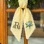 Lily Of The Valley Wreath Sash for Front Door, Embroidered Flowers Wreath Sash 54x5 Inch, Personalized Initial Monogram Sash Front Door Decor, Bow Wreath Sashes for Family Friends