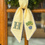 Summer Wreath Sash for Front Door with Lemon, Personalized Initial Name Wreath Sash, Monogramed Embroidered Ribbon with Adjustable Bow Knot Farmhouse Door Wreath Decor, Gift for Family Friends