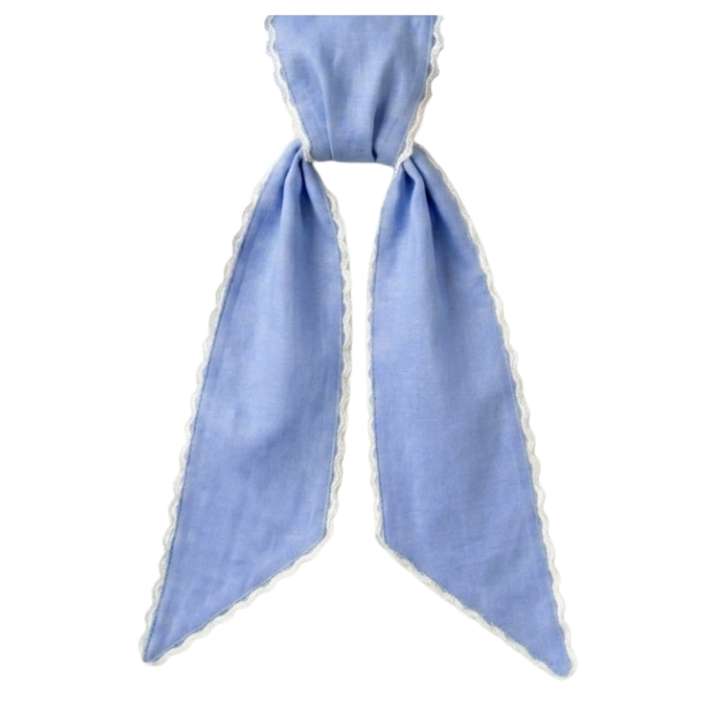 Blue Sash w/White Scalloped Edge