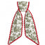 Green Toile Sash w/Red Scalloped Edge
