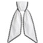 White Sash w/Black Scalloped Edge