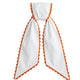 White Sash w/Orange Scalloped Edge