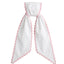 White Sash w/Pink Scalloped Edge
